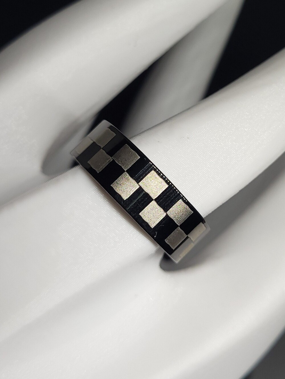 $1 | 10 | Checkerboard Wide Band Ring